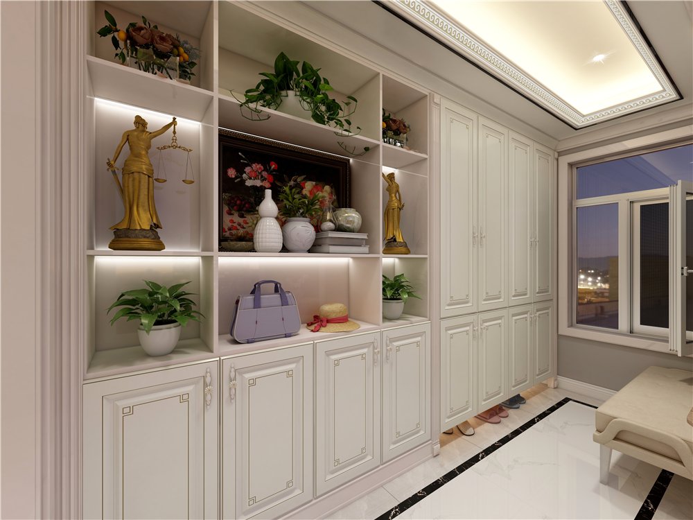 全屋定制玄關(guān)柜有哪些款式組合？(圖2)